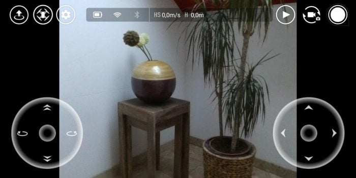 Tello app live bild med överlagring