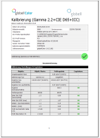 Rapport de test de la globellColorSuite avec résumé