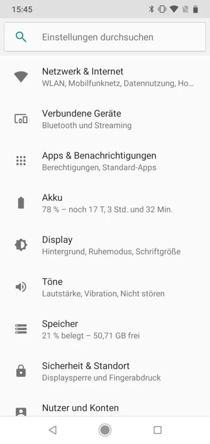 Mi A2 Lite Benutzeroberfläche Einstellungen