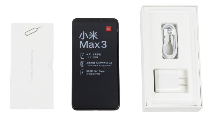 Xiaomi Mi Max 3 inclus