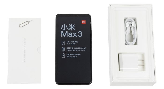 Xiaomi Mi Max 3 ingår