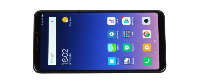 Xiaomi Mi Max 3 Smartphone Vorderseite mit 6.9 Zoll Display