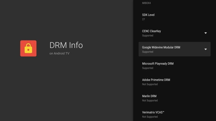 DRM support the Mi Box S