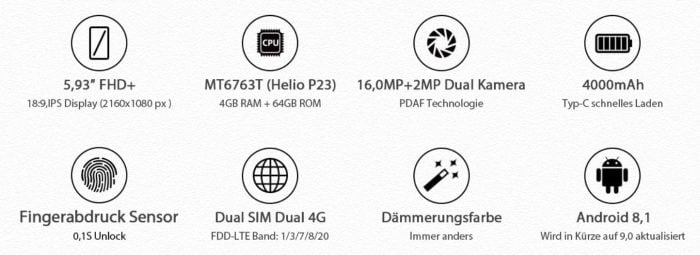 مواصفات Cubot X19