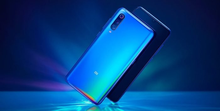 Xiaomi Mi 9 em holo azul