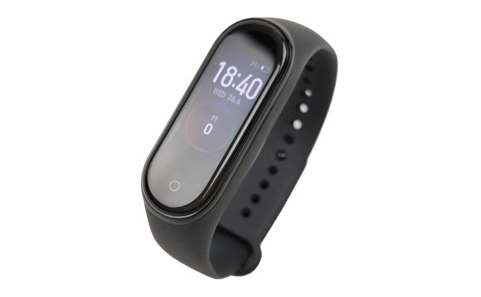 Den forreste del af Mi Band 4 med OLED-farvedisplay.