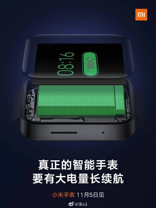 Hodinky Xiaomi s vysoce kapacitní baterií
