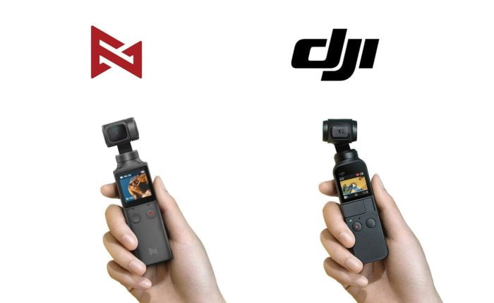 Venstre FIMI Palm - Høyre DJI Osmo Pocket