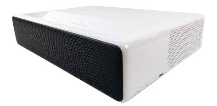 View of the front of the Xiaomi laser projector with Dolby Sound