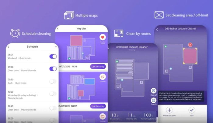 360 S7 vacuum robot with app control