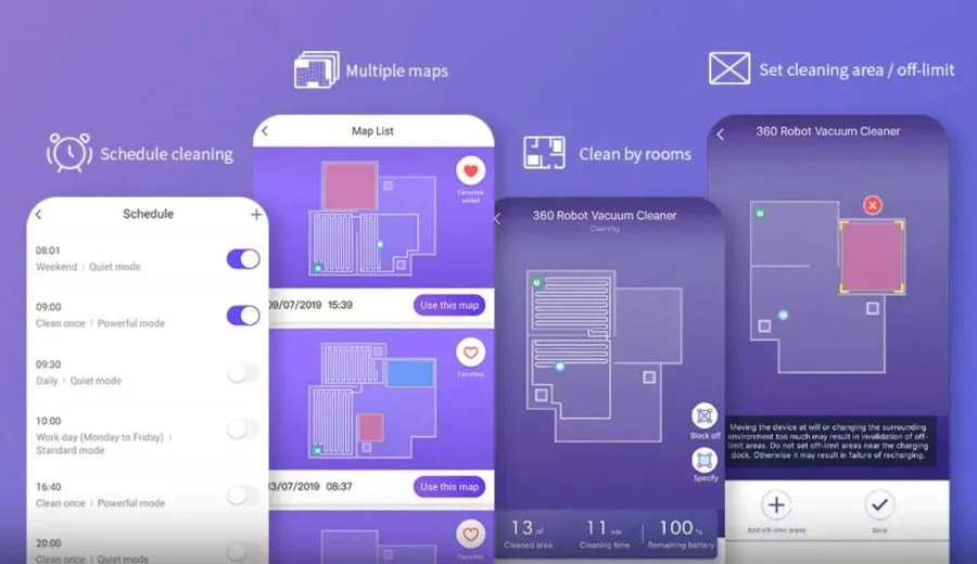 360 S7 vakuumrobot med app-kontrol