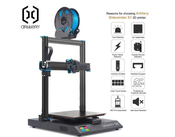 Artillery Sidewinder X1 features and specifications