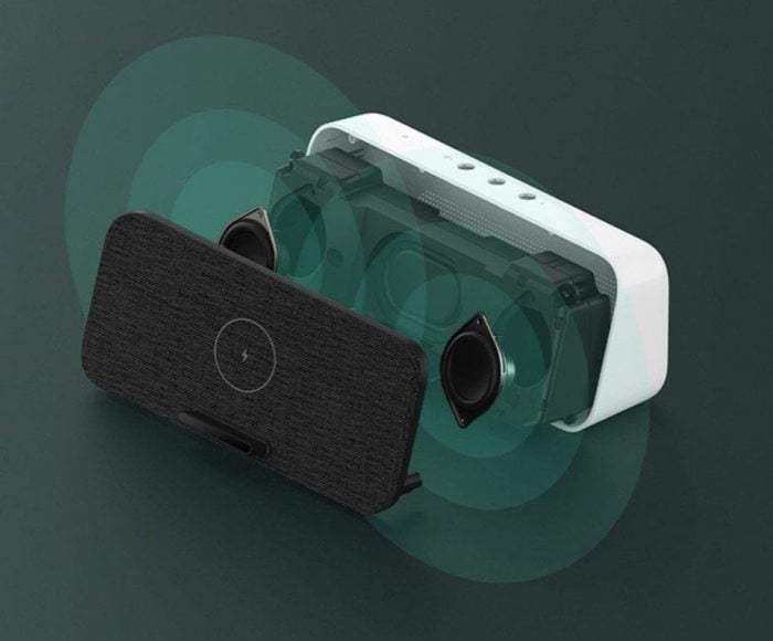 Sådan ser højttalersystemet på Xiaomi Wireless Charging Speaker ud.