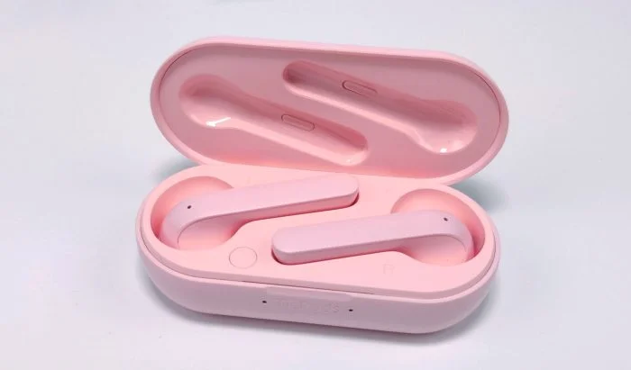 The TicPods 2 Pro in pink