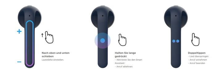 TicPods 2 Pro Chatouiller Tactile
