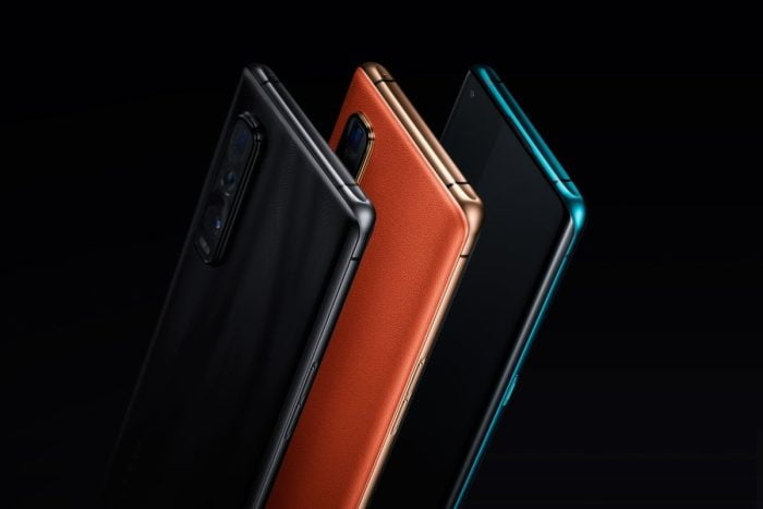 OPPO Find X2 Pro Sort, orange, blå