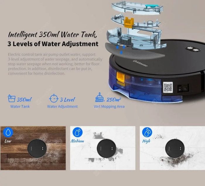 Depósito de agua con bomba de agua eléctrica.