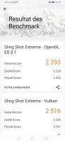 3DMark test result on the Honor 9X Pro.