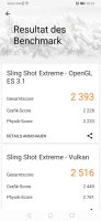 Résultat du test 3DMark sur le Honor 9X Pro.