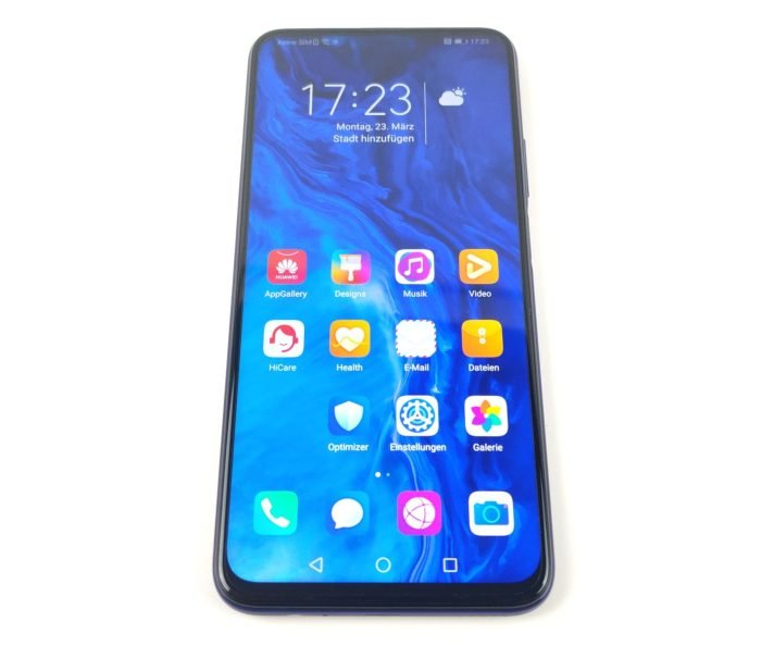 A look at the display of the Honor 9X Pro.