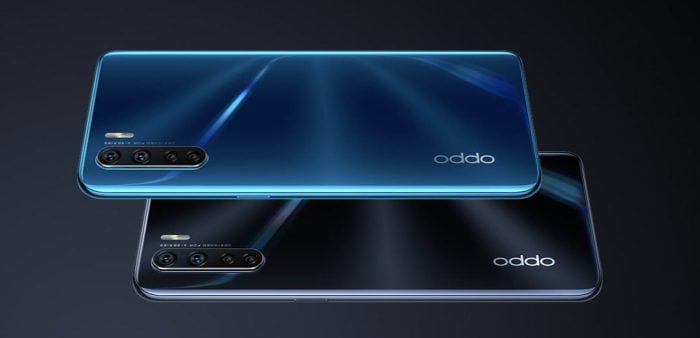 OPPO A91 w kolorze Blazing Blue i Lightening Black