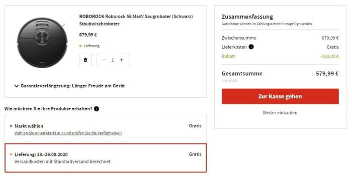 Roborock S6 MaxV at Media Markt from August.