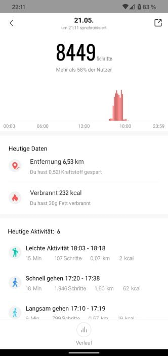 Ekran główny aplikacji Amazfit (2)