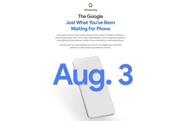 Google Pixel 4a release date puzzle.