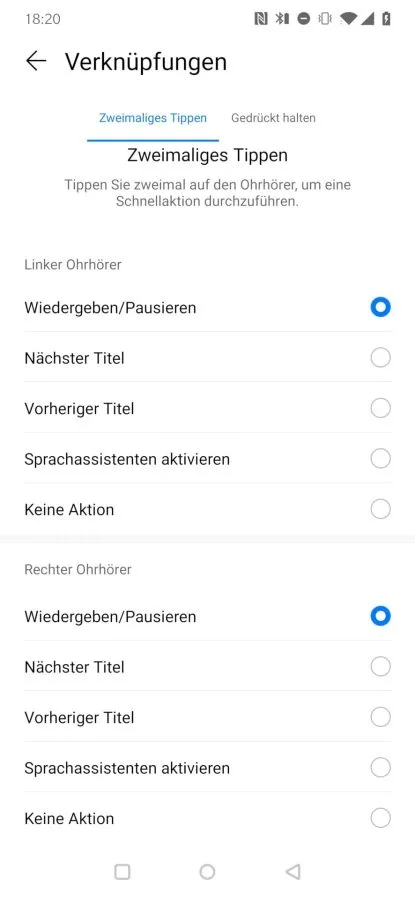 AI Life Touchsensor Aktionen.