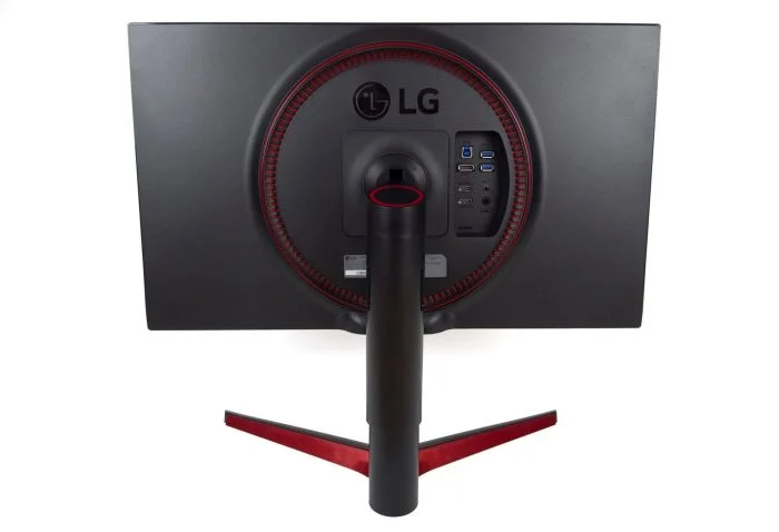 LG 27GL850-B-monitor van achteren