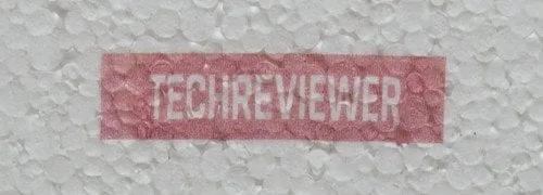 Farbdruck auf Styropor.