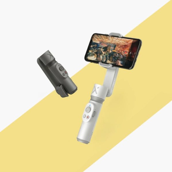 The Zhiyun Smooth X smartphone gimbal with telescopic extension.