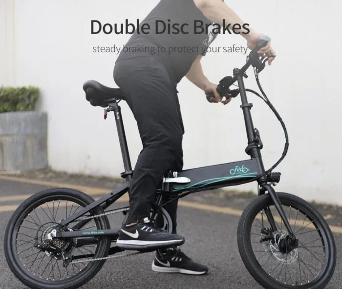 Double disc brakes.