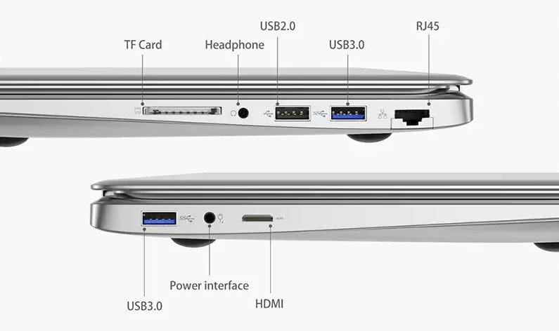 KUU KBook 14.1 Laptop Anschluesse.