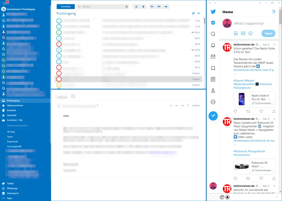 Mailbird Light Theme.