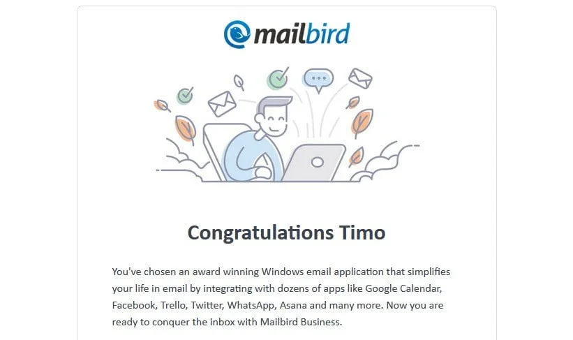 Mailbird Obchodní e-mail.