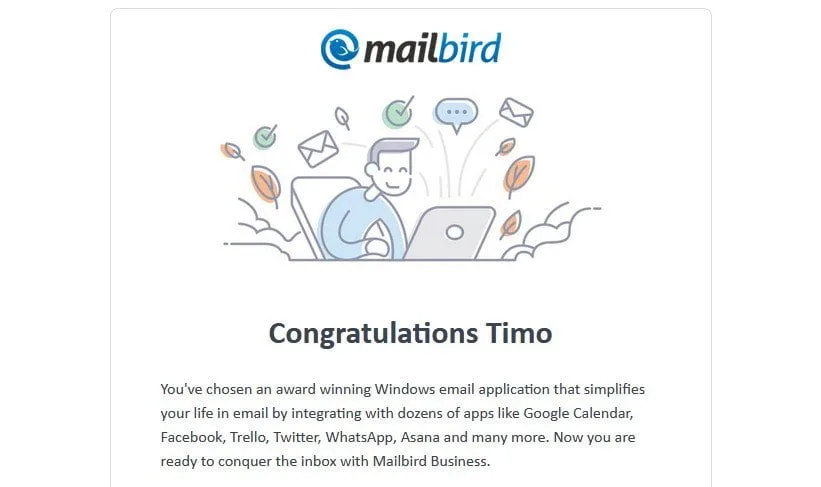 E-mail biznesowy Mailbird.