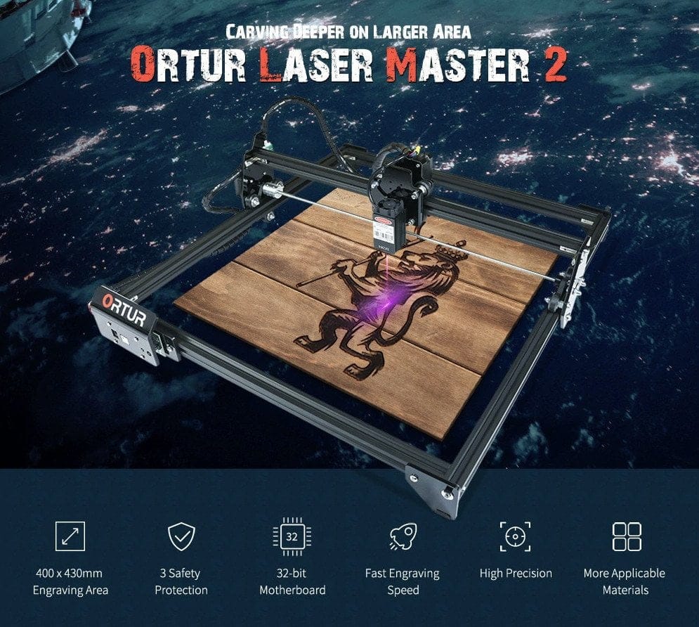 ORTUR Laser Master 2 with 15 watt laser.