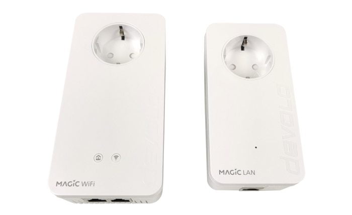 devolo Magic 2 WiFi og LAN-adapter ovenfra.