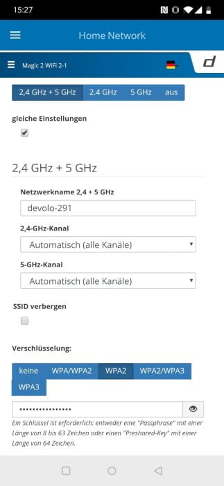 Configurações WLAN