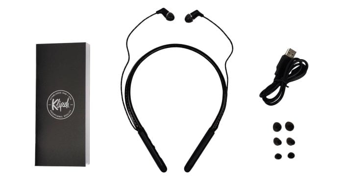 Leveringsomvang van de Klipsch T5 Neckband.