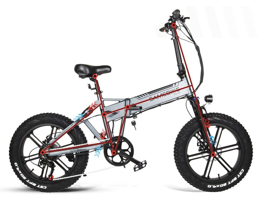 Samebike XWXL09 with extensive suspension.