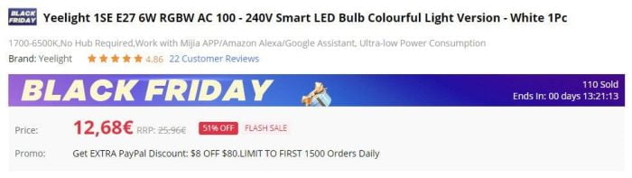 Gearbest'te Yeelight 1SE satın alın.