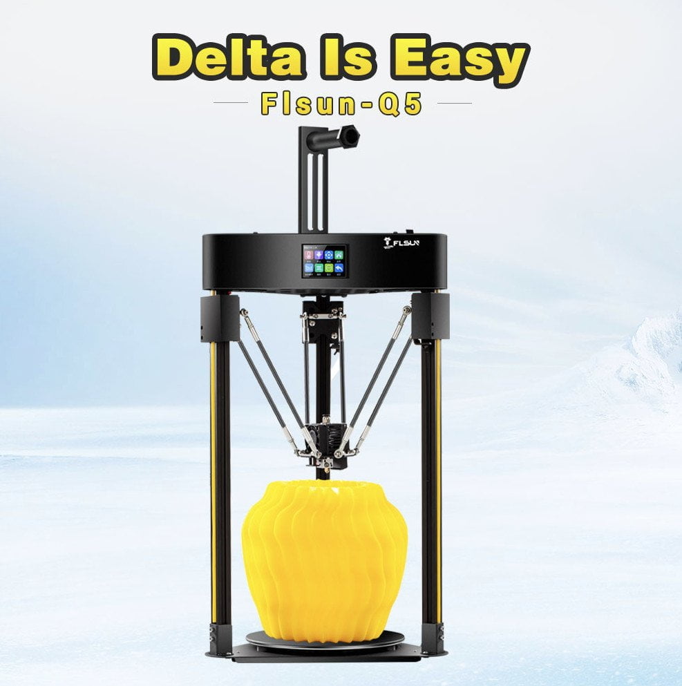 Achetez l'imprimante 5D Flsun Q3 Delta-Style ici.