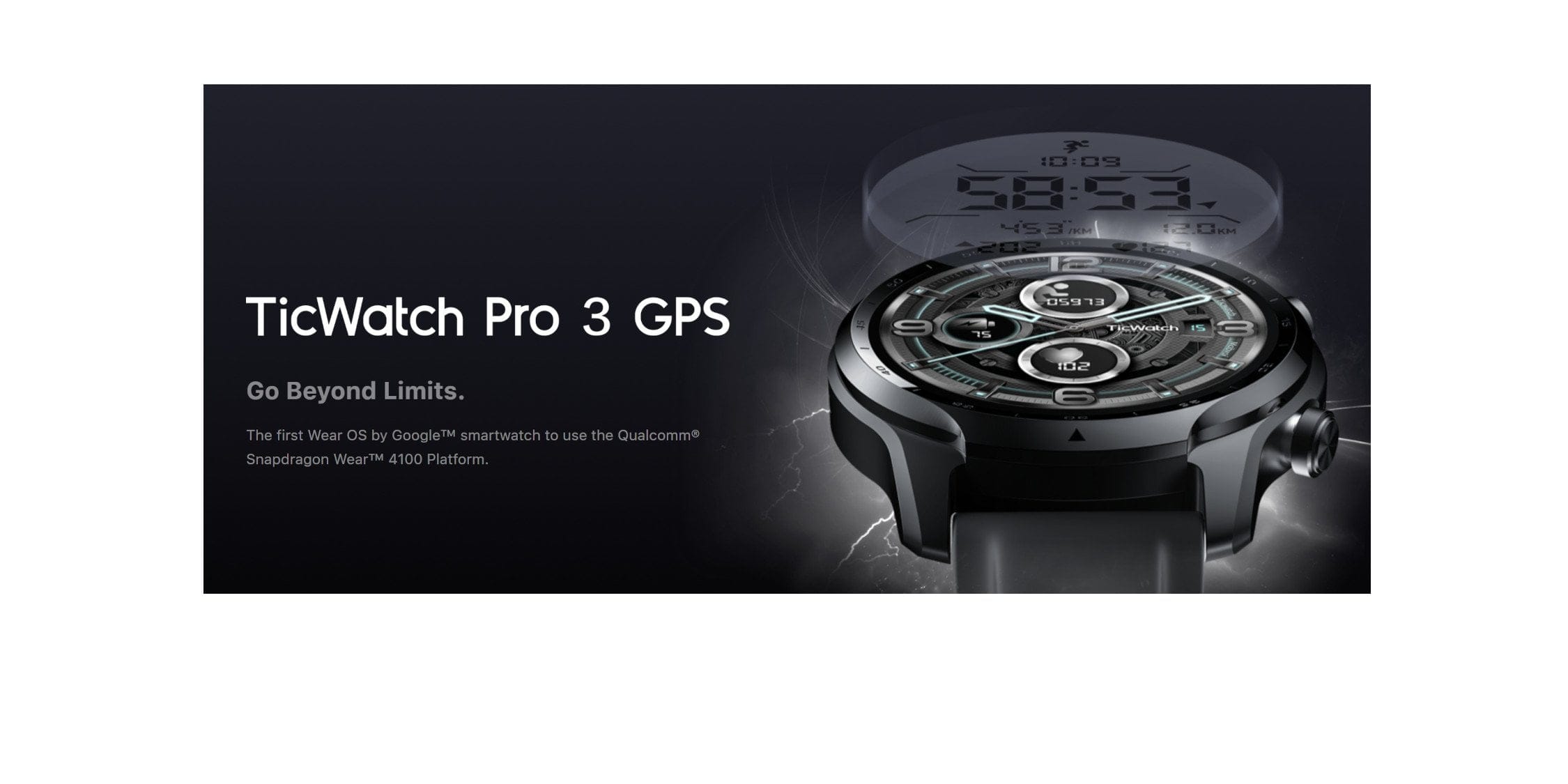 שעון חכם GPS TicWatch Pro 3 עם Wear 4100