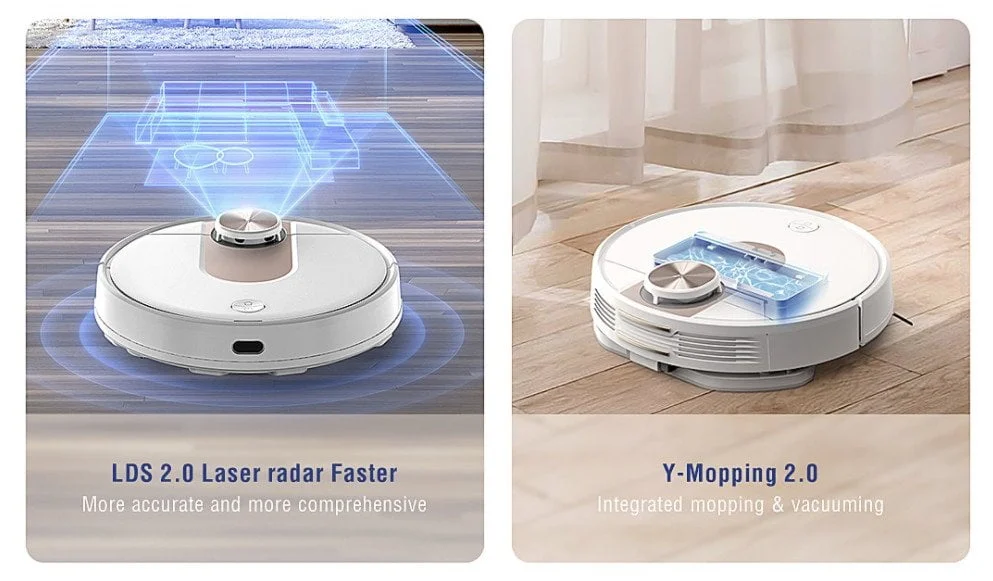 VIOMI SE vakuumrobot LDS 2.0 og Y-mopping