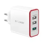 Carregador USB de 2 portas BlitzWolf® BW-PL30 3W QC3.0 Carregador de parede de carga rápida Adaptador de tomada UE para iPhone 11 SE 2020 Xiaomi Huawei