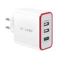 BlitzWolf® BW-PL2 30W 3-Port USB شاحن QC3.0 Quick Charge Wall Charger EU Plug محول For iPhone 11 SE 2020 Xiaomi Huawei