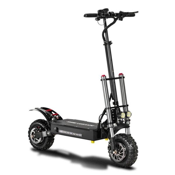 BOYUEDA 28.6AH 60V 5400W Motor duplo que dobra o "trotinette" elétrico 11inch 85km / h Velocidade máxima 110-130km Faixa de quilometragem Carga máxima 400kg