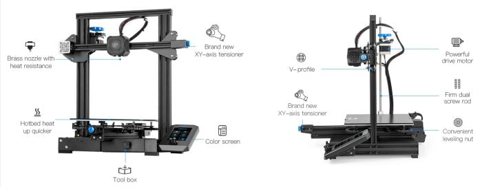 Creality Ender 3 V2 Nye funktioner og sammenligning med Ender 3